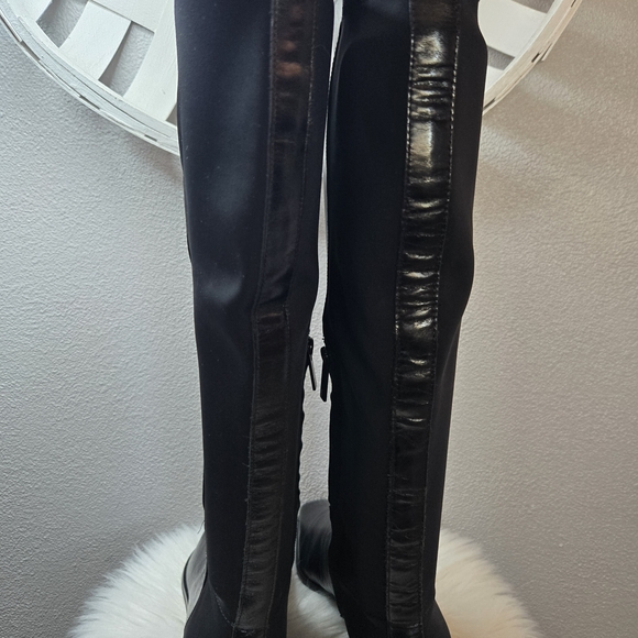 Vince Camuto Librina Elegant Black Leather Knee-High Boots Sz 7.5 New Ret $229 - Picture 9 of 14